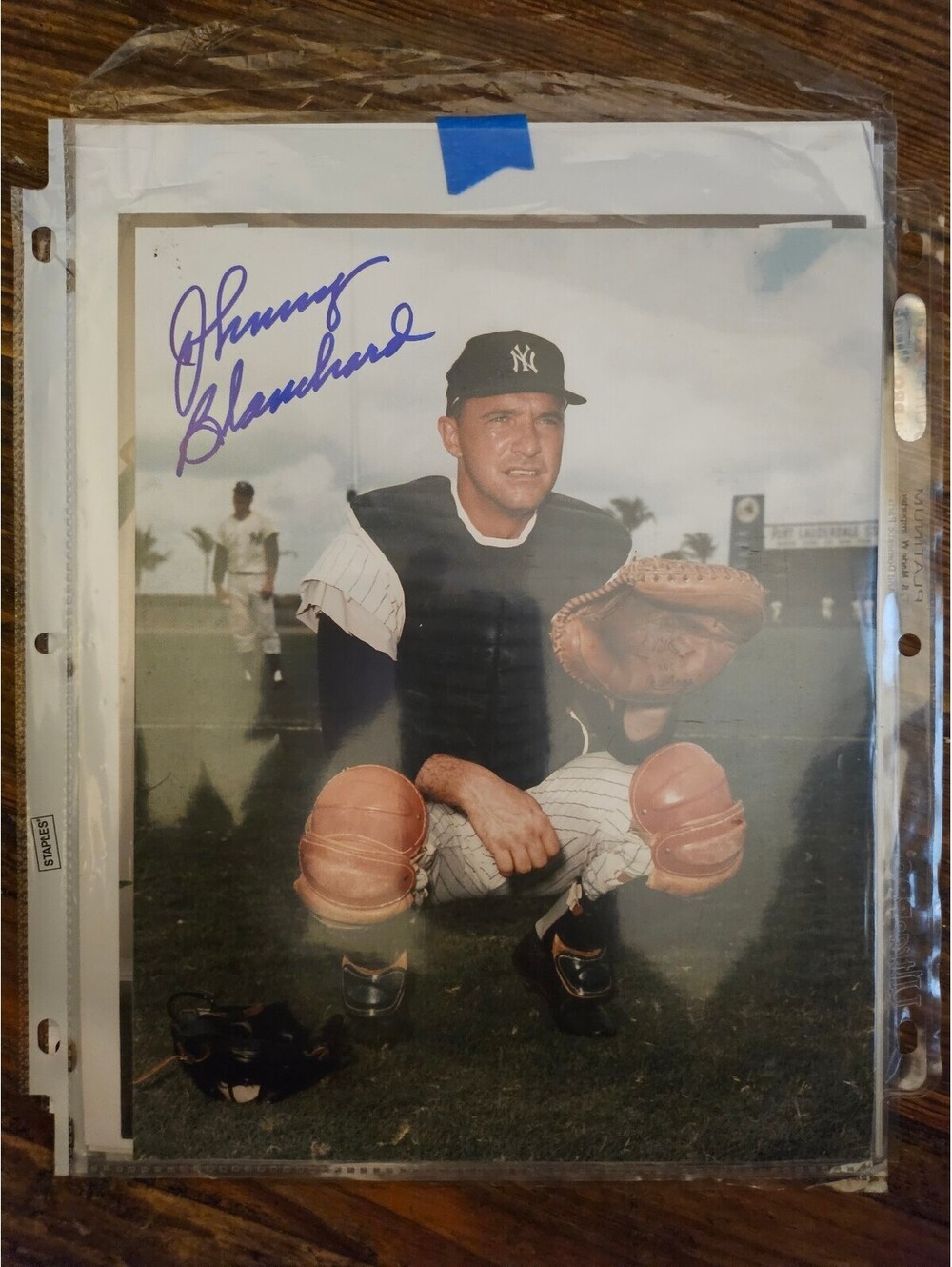 JOHNNY BLANCHARD 8 x 10 Signed Photo NEW YORK YANKEES